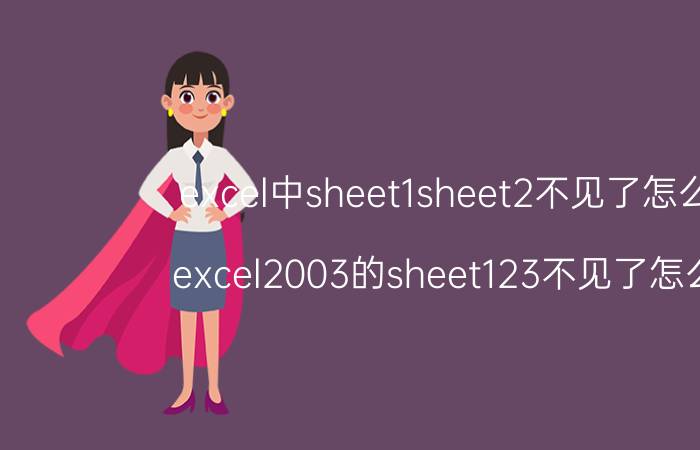 excel中sheet1sheet2不见了怎么办 excel2003的sheet123不见了怎么办？